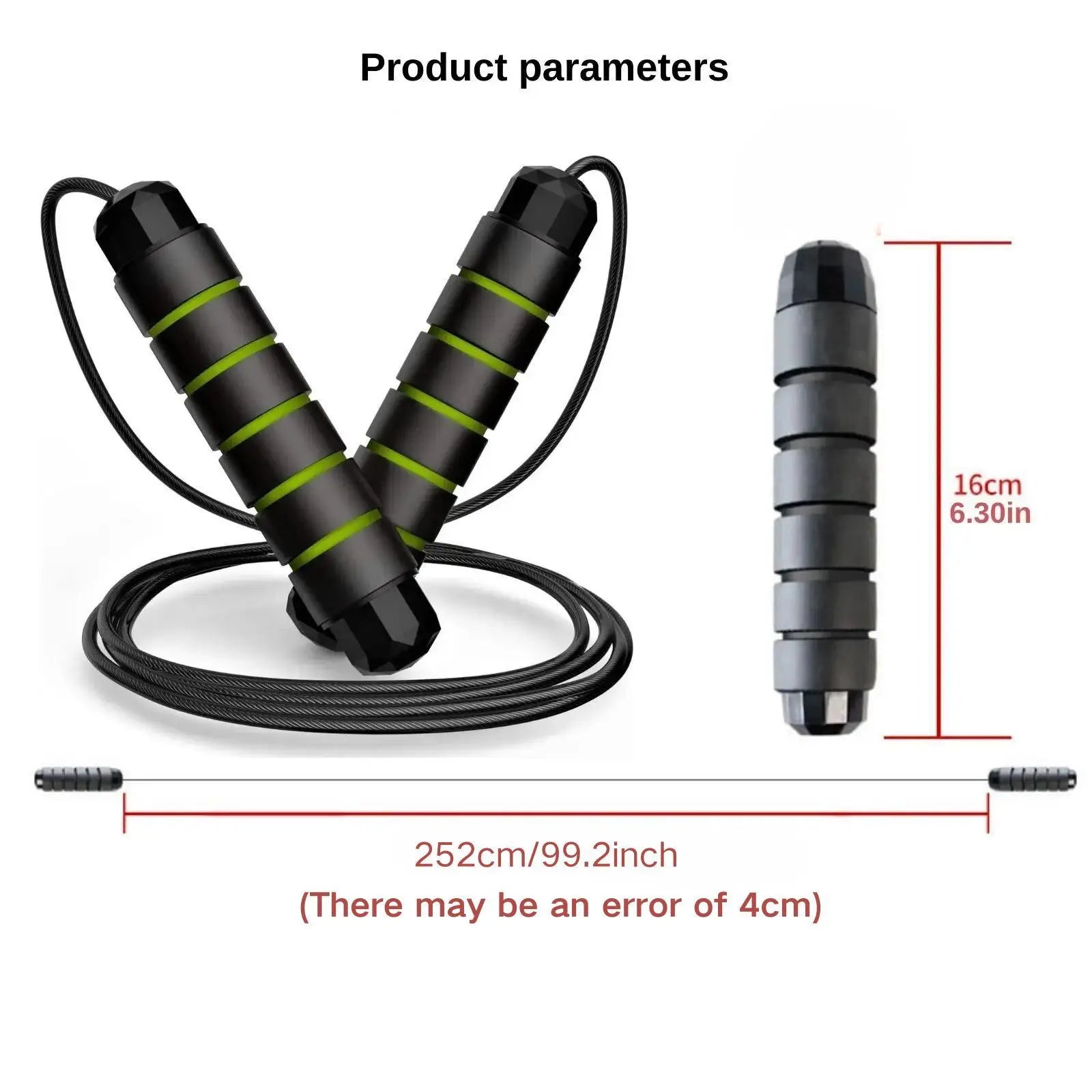 Portable Skipping Rope for Home and Gym Workouts with Foam Non-Slip Handle