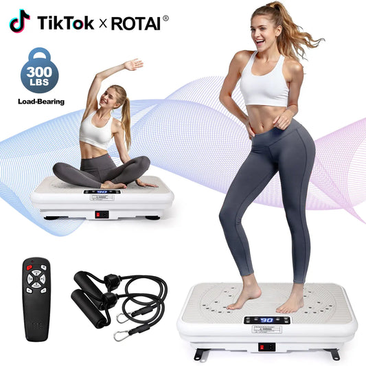 ROTAI Vibration Plate Fitness Platform - 300 lb Capacity, 99 Adjustable Speeds for Effective Home Workouts