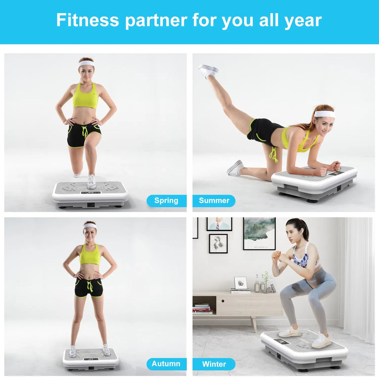 ROTAI Vibration Plate Fitness Platform - 300 lb Capacity, 99 Adjustable Speeds for Effective Home Workouts