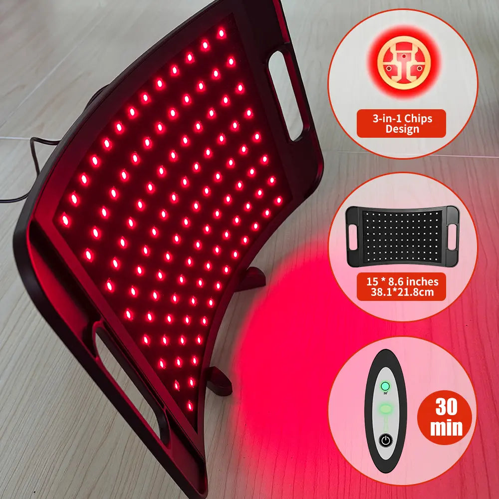 Revitalize Your Health with the 850Nm Infrared & 660Nm Red Light Therapy Lamp - Ultimate Body Healing Device!