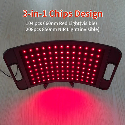 Revitalize Your Health with the 850Nm Infrared & 660Nm Red Light Therapy Lamp - Ultimate Body Healing Device!
