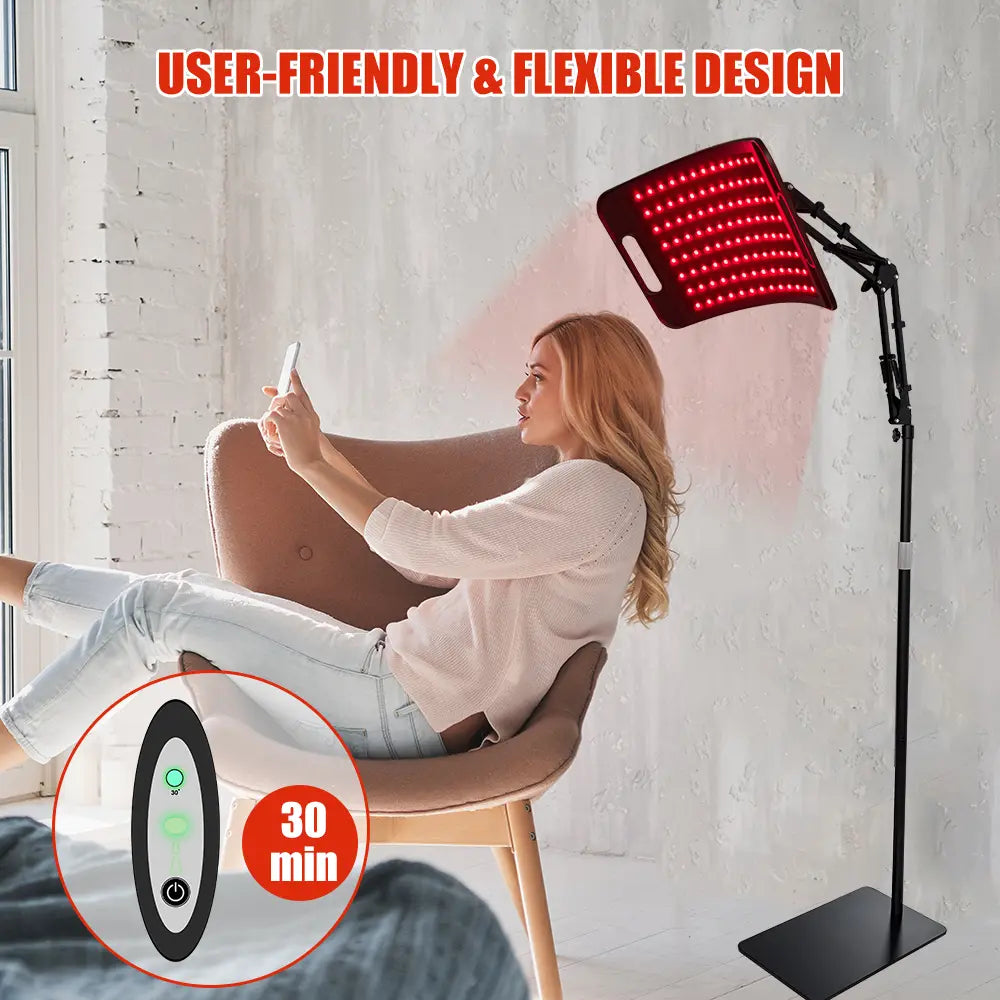 Revitalize Your Health with the 850Nm Infrared & 660Nm Red Light Therapy Lamp - Ultimate Body Healing Device!