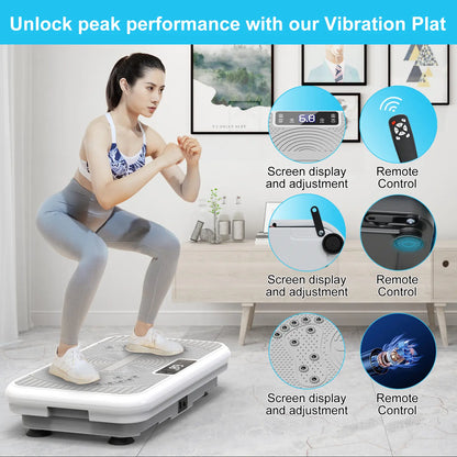 ROTAI Vibration Plate Fitness Platform - 300 lb Capacity, 99 Adjustable Speeds for Effective Home Workouts