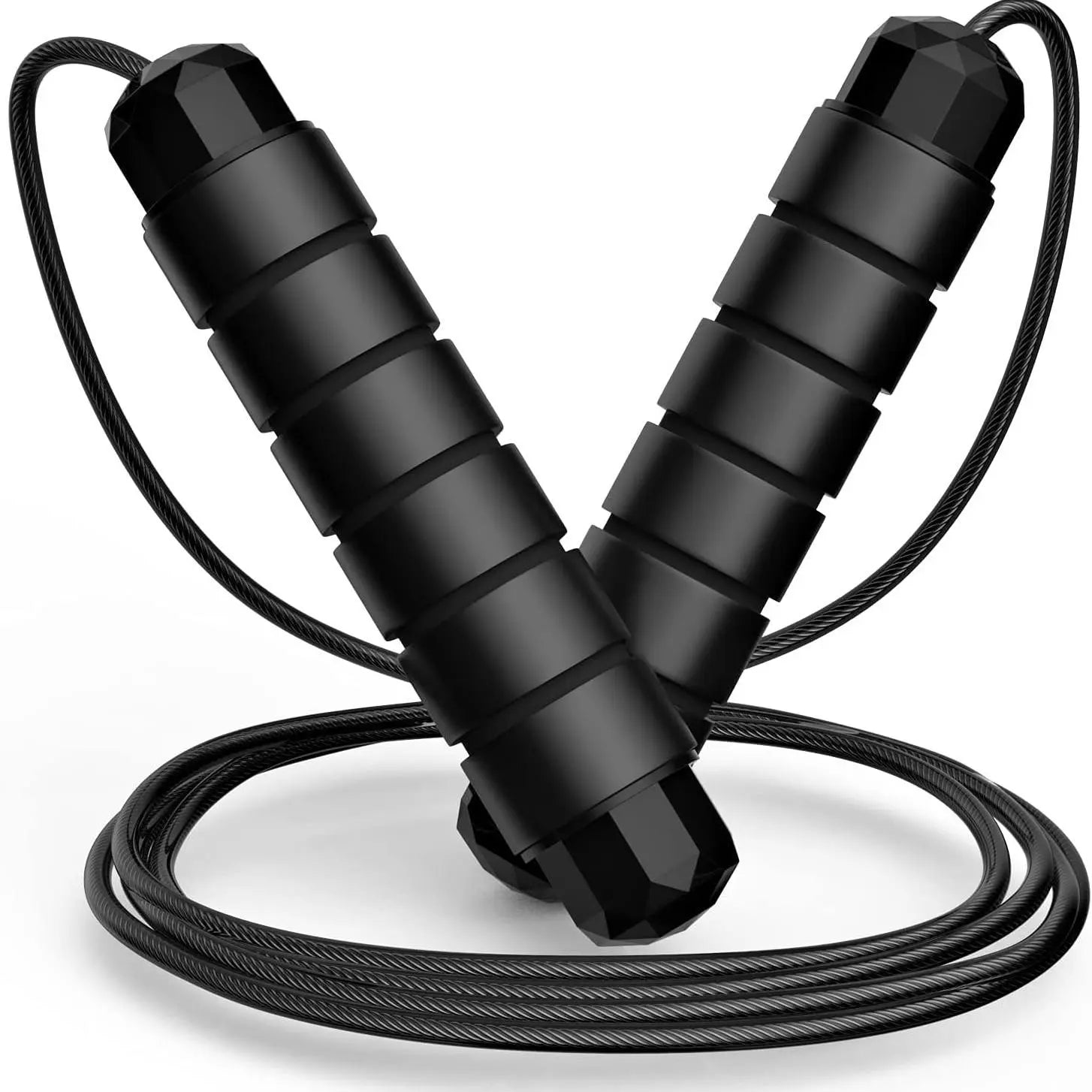 Portable Skipping Rope for Home and Gym Workouts with Foam Non-Slip Handle