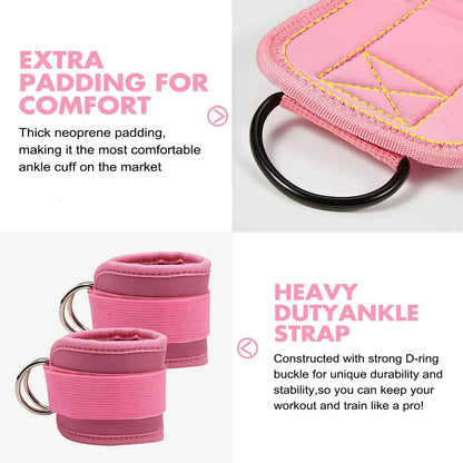 Ankle Elastic Band with Straps, Glute Training Elastic Band, Women’S Butt-Lifting Elastic Band, Leg and Glute Training Equipment, Adjustable Ankle Strap Elastic Band (Suitable for Home Gyms)