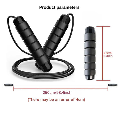 Portable Skipping Rope for Home and Gym Workouts with Foam Non-Slip Handle