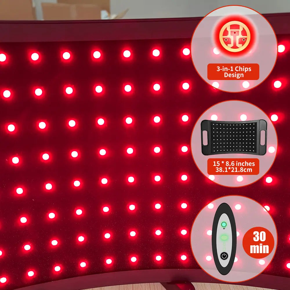 Revitalize Your Health with the 850Nm Infrared & 660Nm Red Light Therapy Lamp - Ultimate Body Healing Device!
