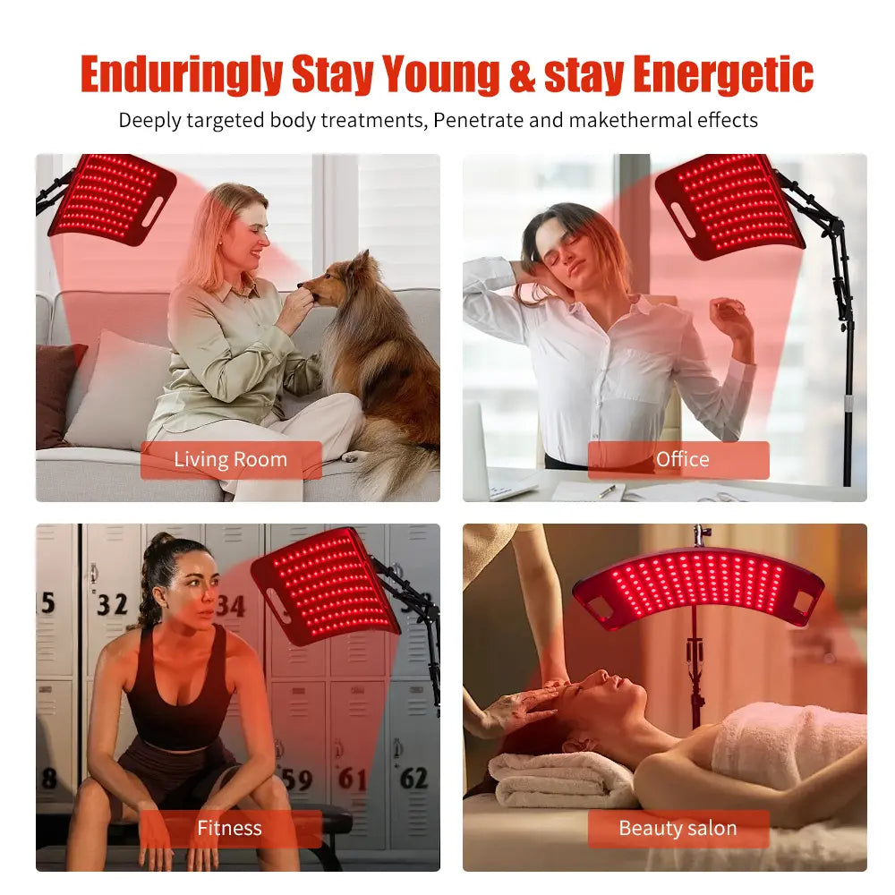 Revitalize Your Health with the 850Nm Infrared & 660Nm Red Light Therapy Lamp - Ultimate Body Healing Device!
